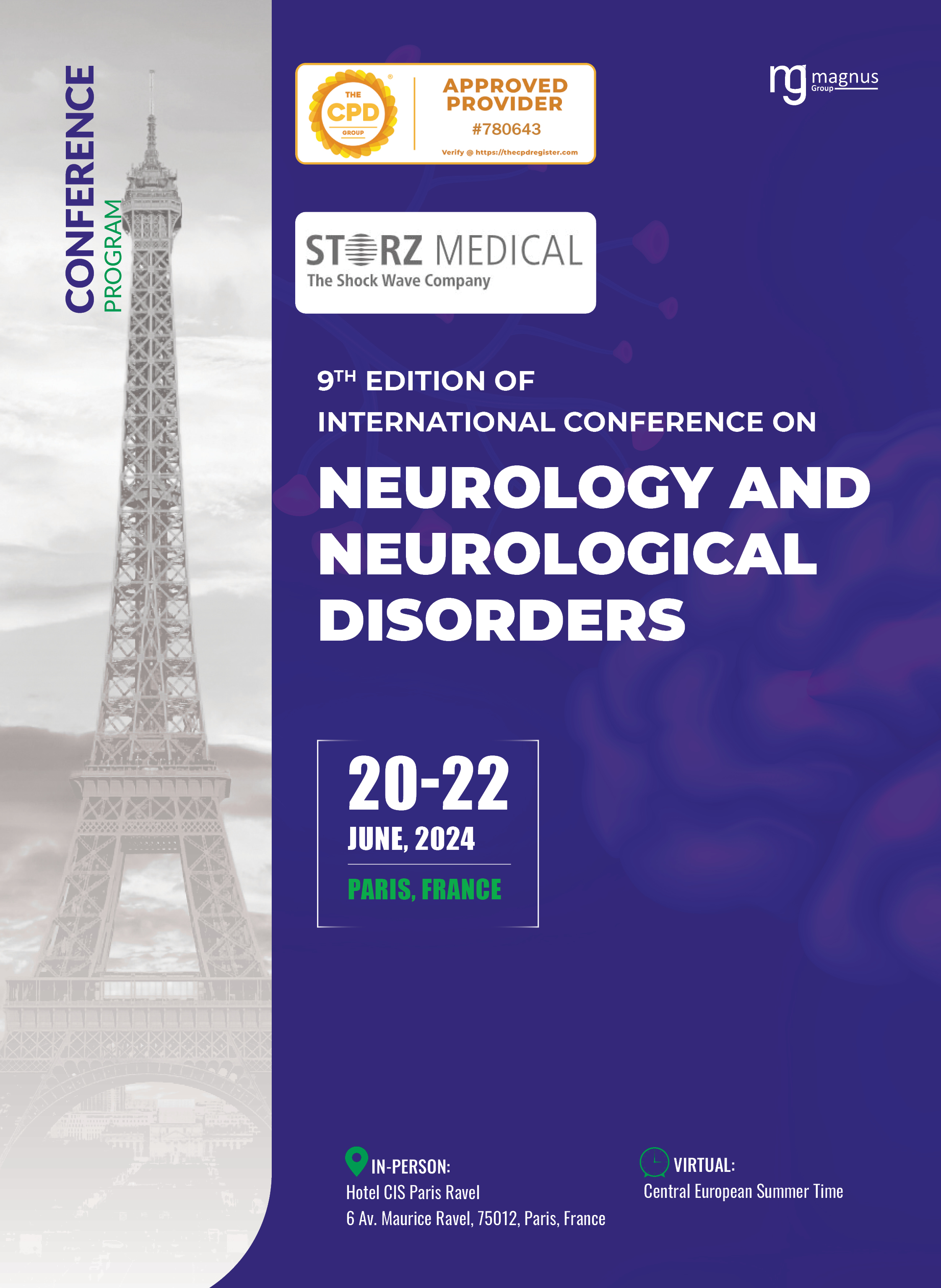 9th Edition of International Conference on Neurology and Neurological Disorders | Paris, France Program